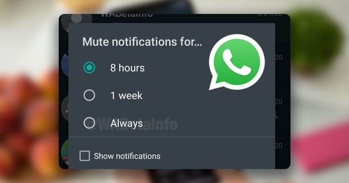 Always chat Mute කිරීමේ පහසුකම WhatsApp betaහි අත්හදා බලයි