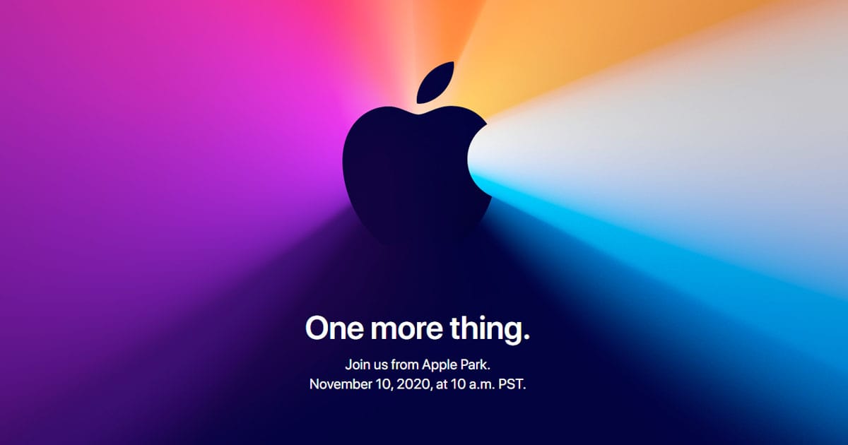 Apple සමාගම One more thing නමින් විශේෂිත Apple event එකක් නොවැම්බර් 10 පැවැත්වීමට සූදානම් වේ