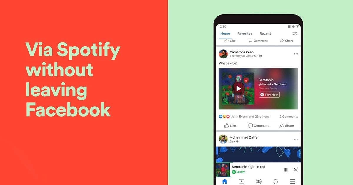 Facebook app එක භාවිතා කරන අතරතුරදී එහි සිටම පාලනය කල හැකි miniplayer පහසුකම හඳුන්වාදීමට Spotify කටයුතු කරයි