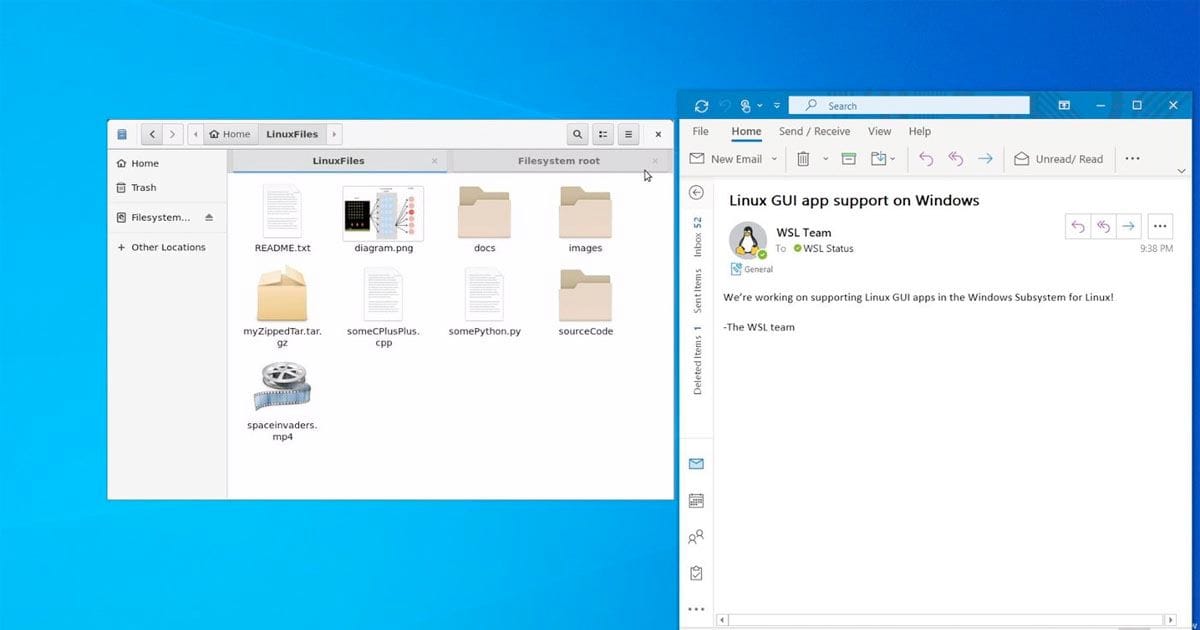 නවතම Windows Insider preview update එක හරහා Linux GUI apps ධාවනය කිරීමේ හැකියාව ලබා දීමට Microsoft සමාගම කටයුතු කරයි