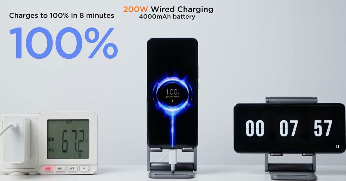 Xiaomi සමාගමේ 200W charging තාක්ෂණය නිසා බැටරියේ ආයු කාලය ඉක්මනින් අඩු වීමේ අවදානමක්