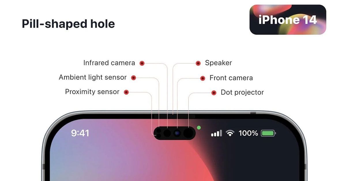 iPhone 14 මාදිලිය සඳහා notch එකක් වෙනුවට නව හැඩයකින් යුතු punch hole එකක් යෙදීමට සූදානම් වන බවට තොරතුරු වාර්තා ​වේ