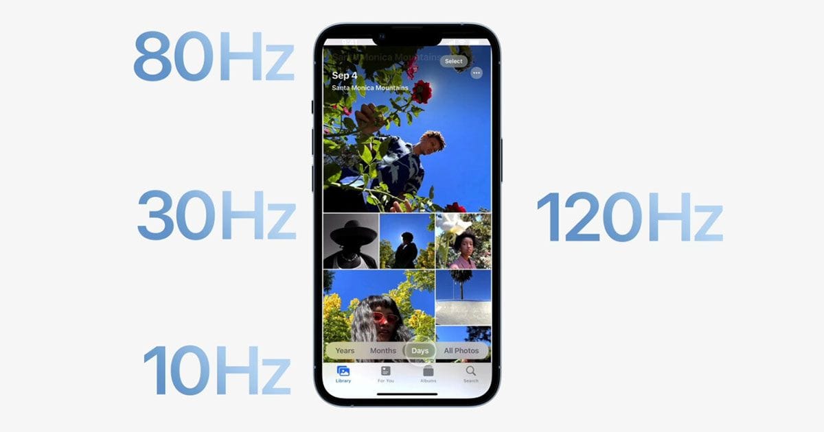 iOS 15.4 හරහා iOS සඳහා වන තෙවන පාර්ශවී​ය apps සඳහා 120Hz refresh rate පහසුකම භාවිතා කිරීමේ හැකියාව ලබා දෙන බවට තොරතුරු වාර්තා ​වේ