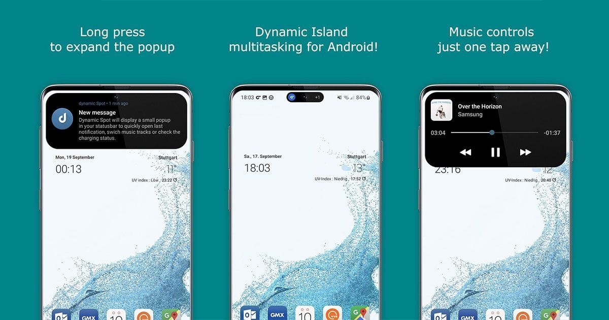 Android වලට Dynamic Island දෙ​න dynamicSpot app එ​කේ Downloads මිලියනය ප​නී