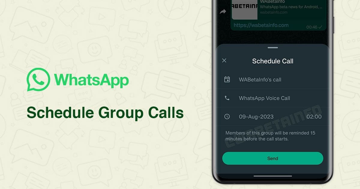 WhatsApp Group Calls Schedule කිරීමේ හැකියාව ලබා දෙයි