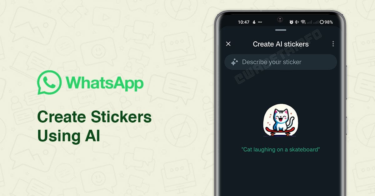 AI භාවිතා කොට WhatsApp Stickers සෑදීමේ හැකියාව නුදුරේදීම