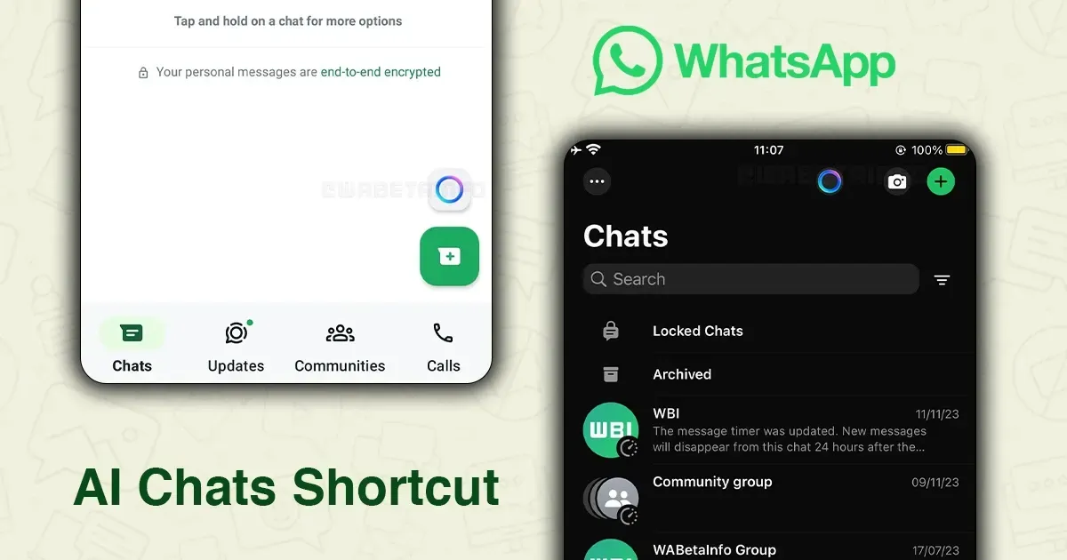 WhatsApp AI Chats භාවිතා කිරීමේ හැකියාව Beta පරිශීලකයන් සඳහා ලබාදෙයි