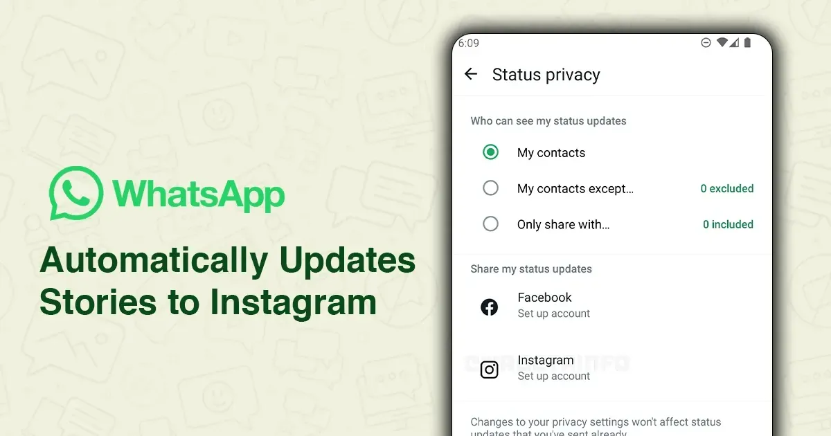 WhatsApp හරහා Instagram වෙත Automatically Stories Update කිරීමේ හැකියාව ලබාදෙයි