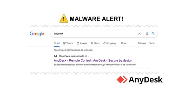 Google Ads හරහා Trojan එකක් ඇතුලත් AnyDeskහි සංස්කරණයක් බෙදා හැරීමක් පිළිබඳ අනාවරණය කරගනී