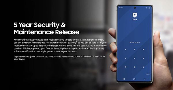 Samsung සමාගම විසින් තම Android devices සඳහා වසර 5ක software support එක ලබා දීමට සූදානම් වේ