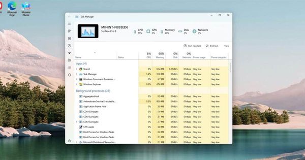 Windows 11 සඳහා Redesign කරන ලද නව Task Manager App එකක් හඳුන්වා දීමට Microsoft සමාගම කටයුතු කරයි