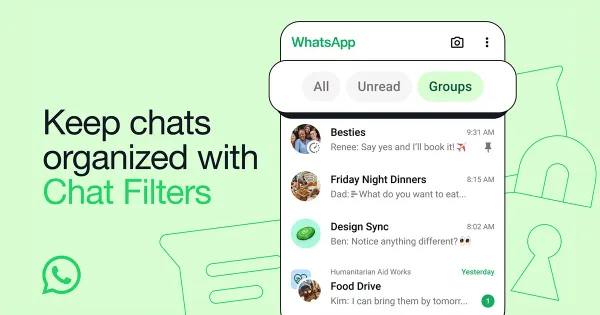 WhatsApp වෙත chat filter විශේෂාංගය හදුන්වා​දේ